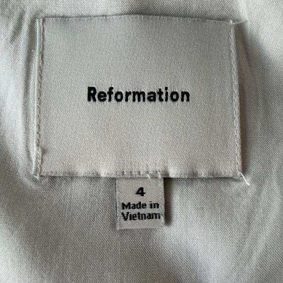 Reformation Andi Linen Maxi skirt in Slate Check, size 4 - Picture 5 of 8